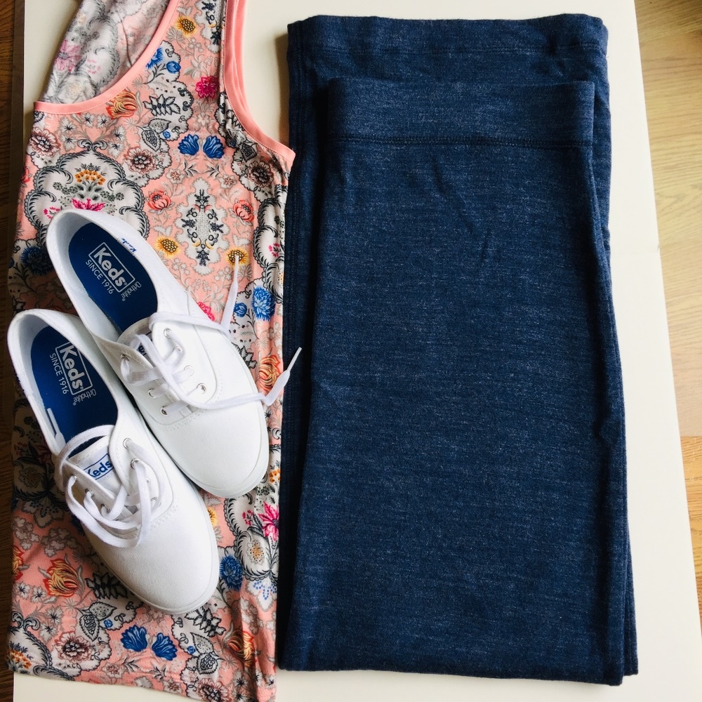 Lou & Grey Maxi Skirt Heathered Blue, Size Medium